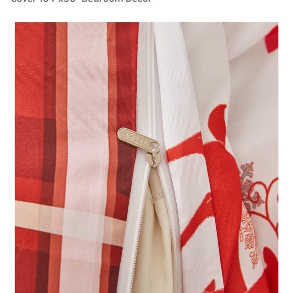 Festive Reindeer Bedding Set Reversible - Red and White - Picture 3 of 4